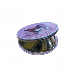 KUROMI ROUND DOUBLE COMPACT MIRROR WITH SEQUINS