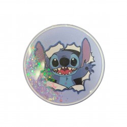 LILO AND STITCH ROUND DOUBLE COMPACT MIRROR WITH SEQUINS