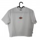 DICKIES WHITE CROP-TOP T-SHIRT DICKIES WHITE CROP-TOP T-SHIRT