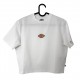DICKIES WHITE CROP-TOP T-SHIRT DICKIES WHITE CROP-TOP T-SHIRT