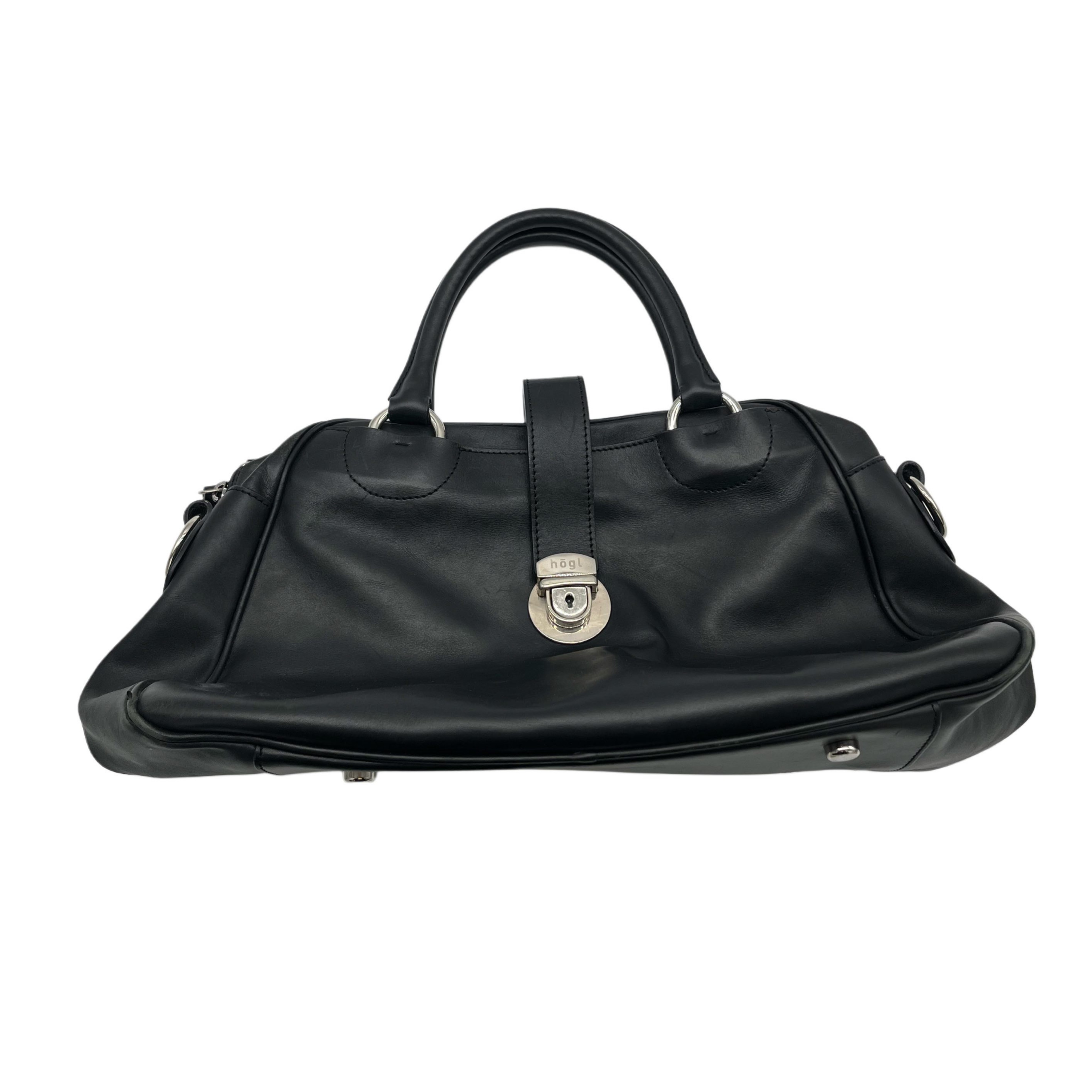 BLACK LEATHER HANDBAG BLACK LEATHER HANDBAG