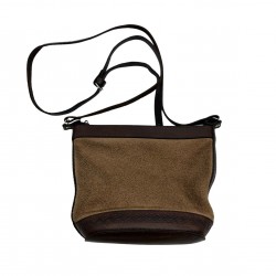 BROWN LEATHER CROSS BODY BAG VINTAGE