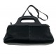 BLACK LEATHER VINTAGE CROSS BODY BAG