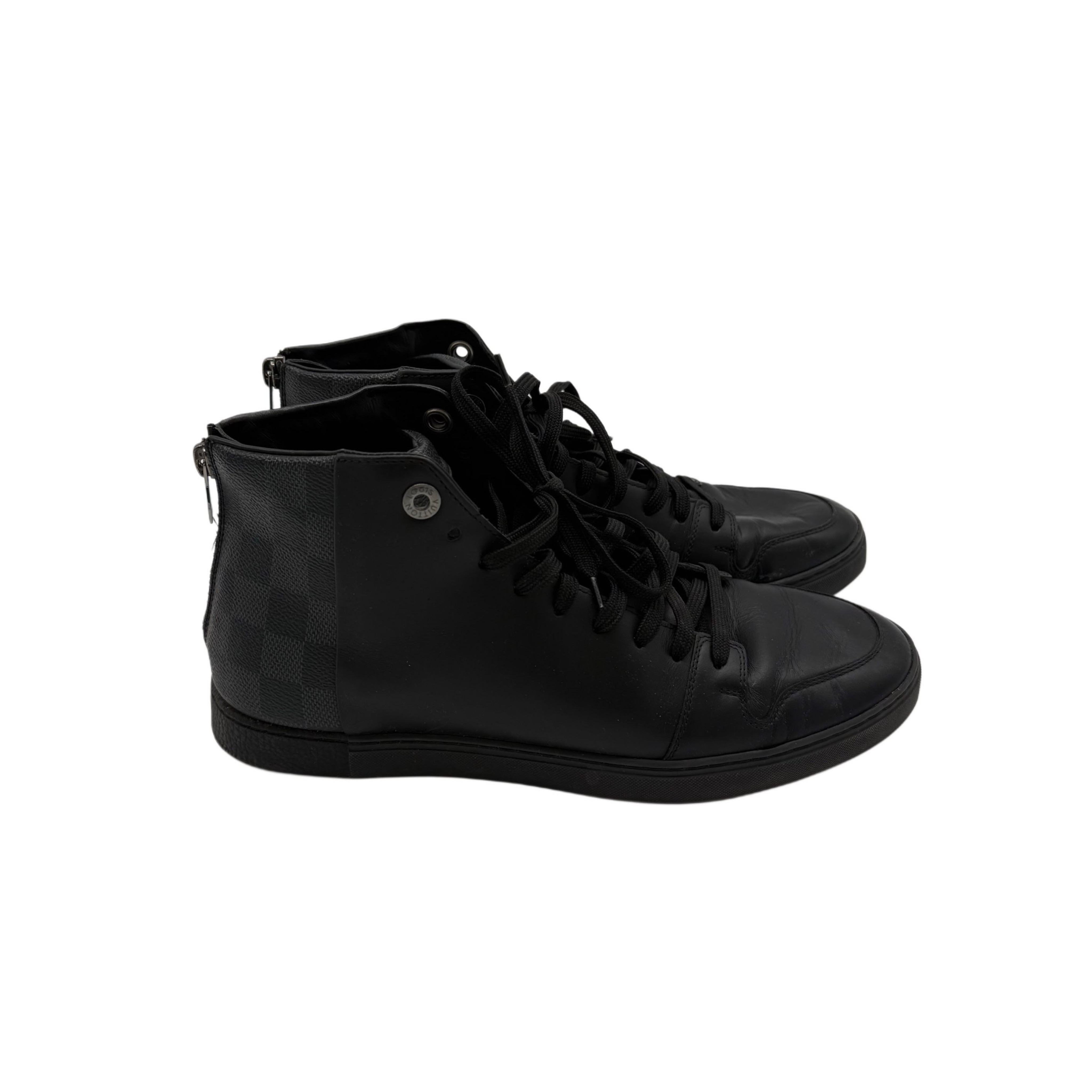 LOUIS VUITTON TRAINER SNEAKER HIGH BOOTS LEATHER LOUIS VUITTON TRAINER SNEAKER HIGH BOOTS LEATHER