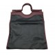 BLACK N DARK RED LEATHER HANDBAG BLACK N DARK RED LEATHER HANDBAG