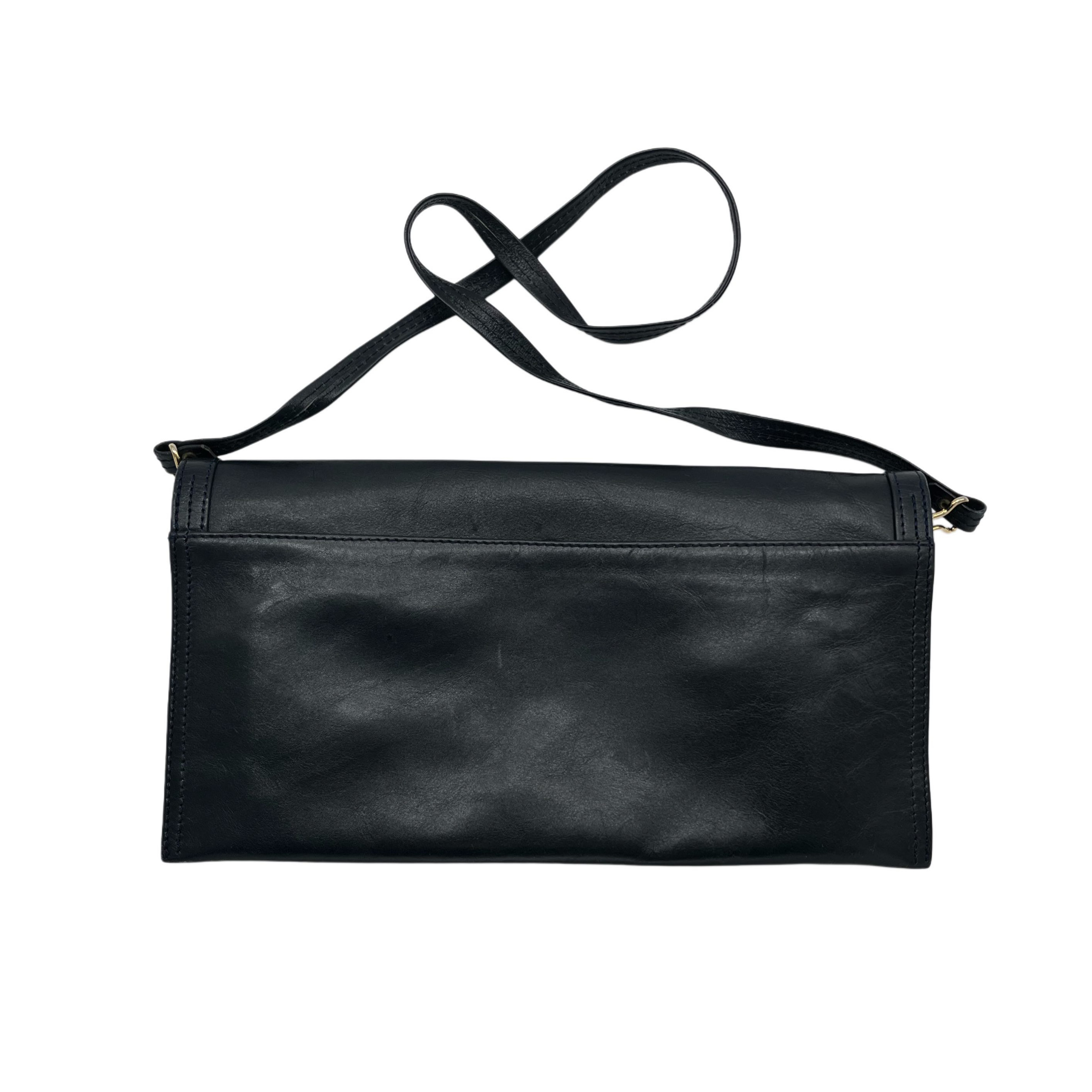 BLACK LEATHER SHOULDER BAG BLACK LEATHER SHOULDER BAG