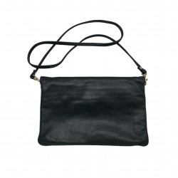 BLACK LEATHER SHOULDER BAG