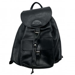 BLACK LEATHER BACKPACK