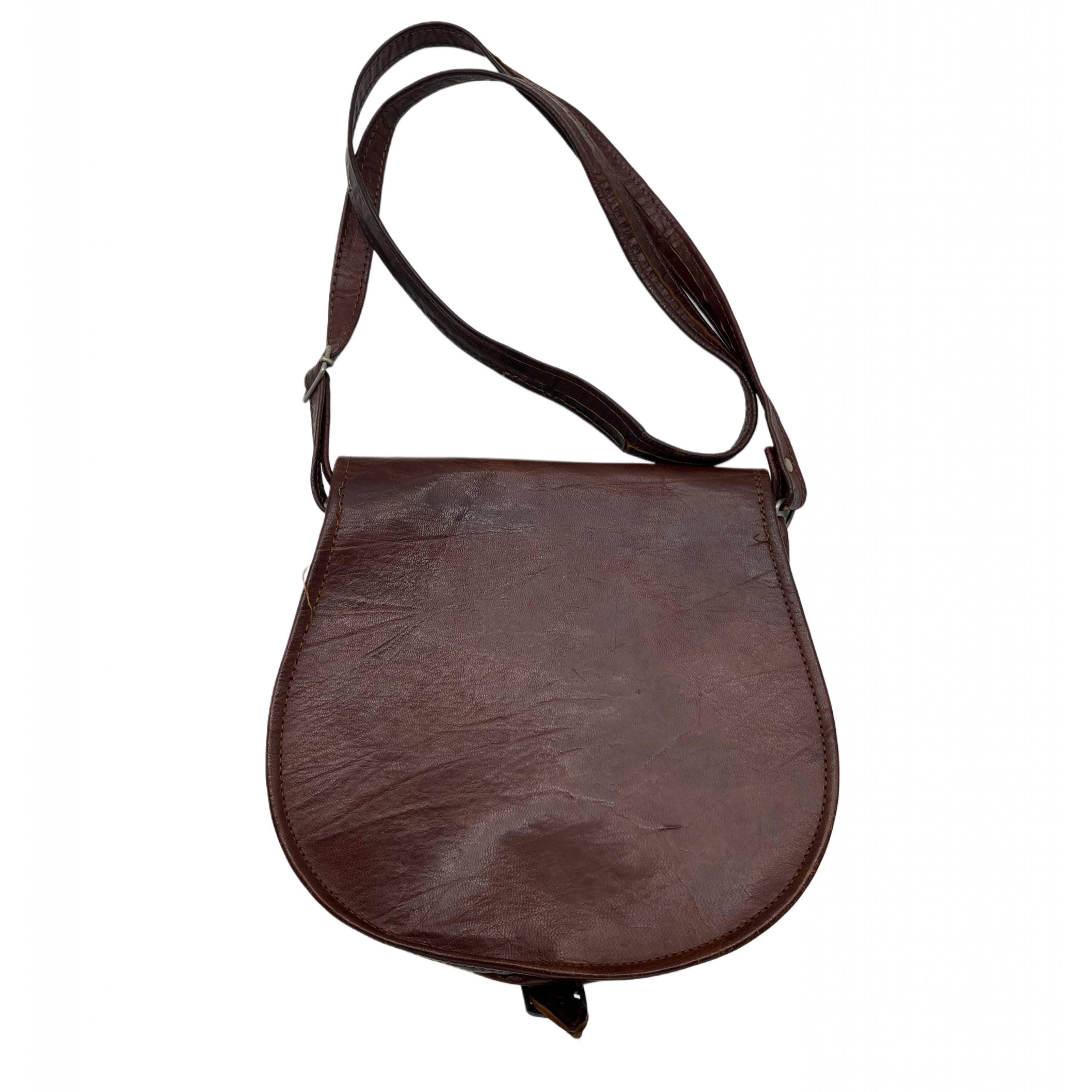 BROWN LEATHER CROSSBODY BAG