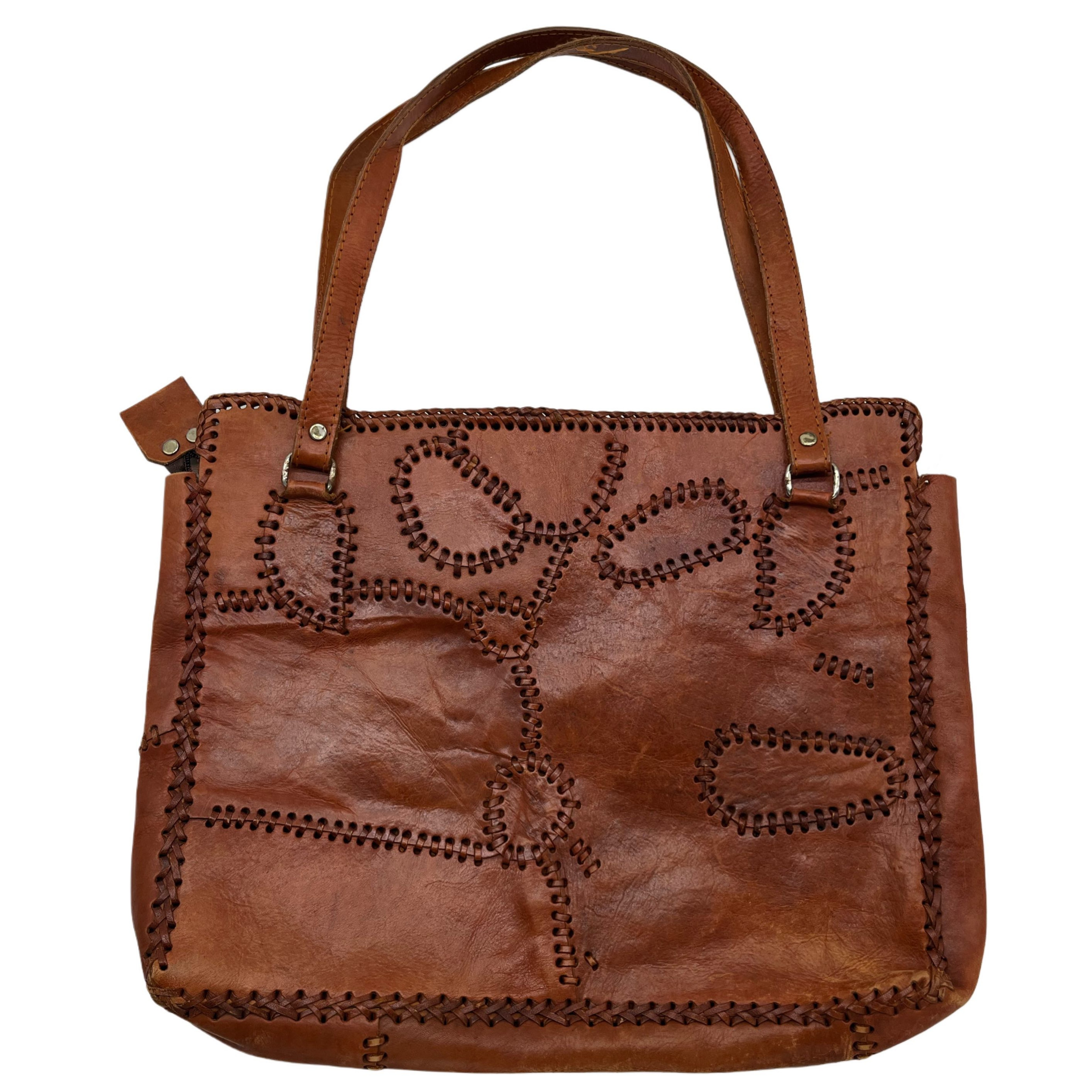 BROWN LEATHER HANDBAG BROWN LEATHER HANDBAG