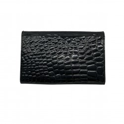 BLACK LEATHER CLUTCH BAG