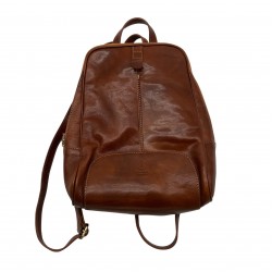 BROWN LEATHER VINTAGE BACKPACK