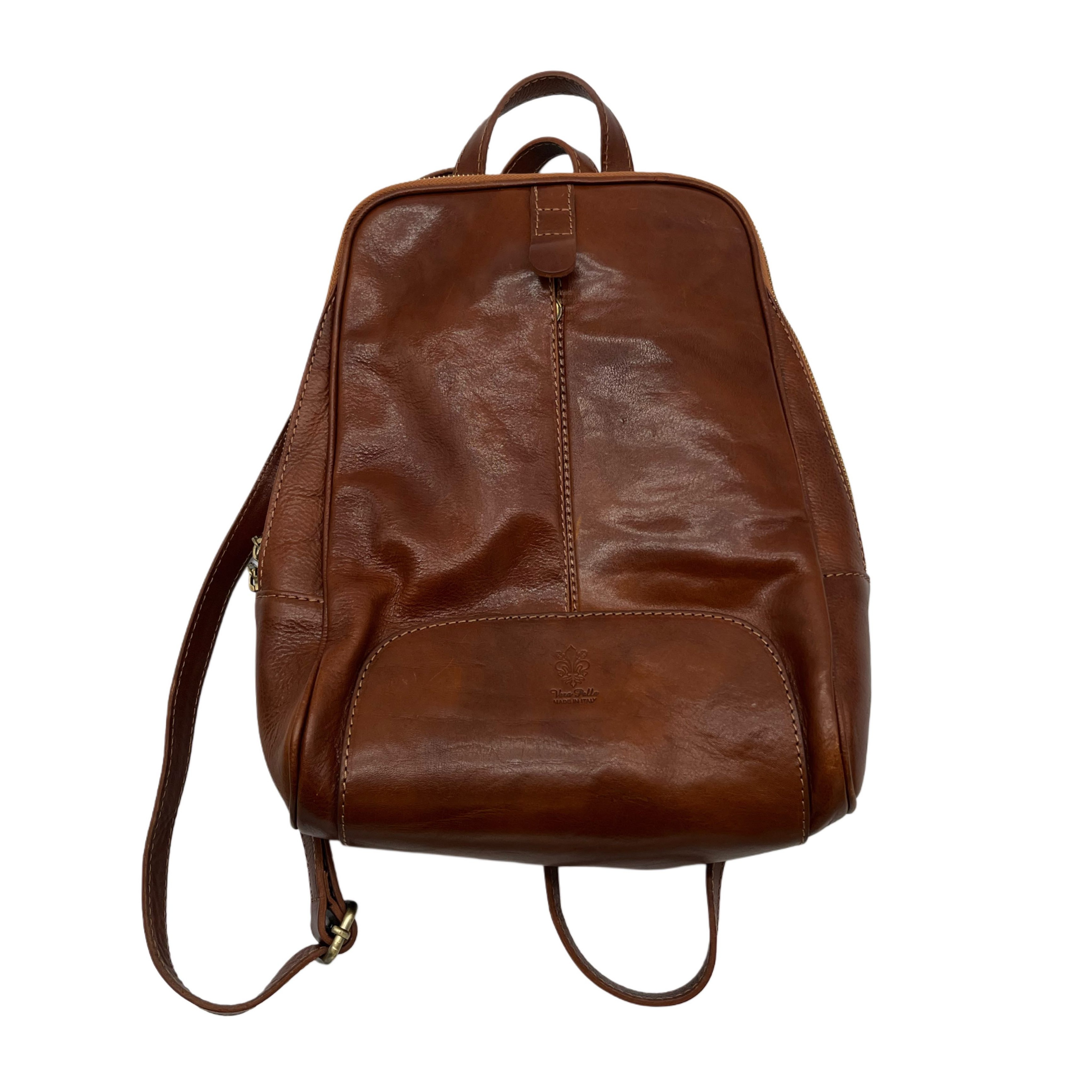BROWN LEATHER VINTAGE BACKPACK BROWN LEATHER VINTAGE BACKPACK