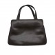 DARK BROWN LEATHER HANDBAG DARK BROWN LEATHER HANDBAG