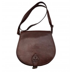 BROWN LEATHER CROSSBODY BAG
