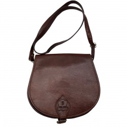 BROWN LEATHER CROSSBODY BAG