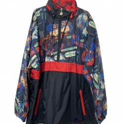 WATERPROOF TEXTURED HALF ZIPPER JACKET