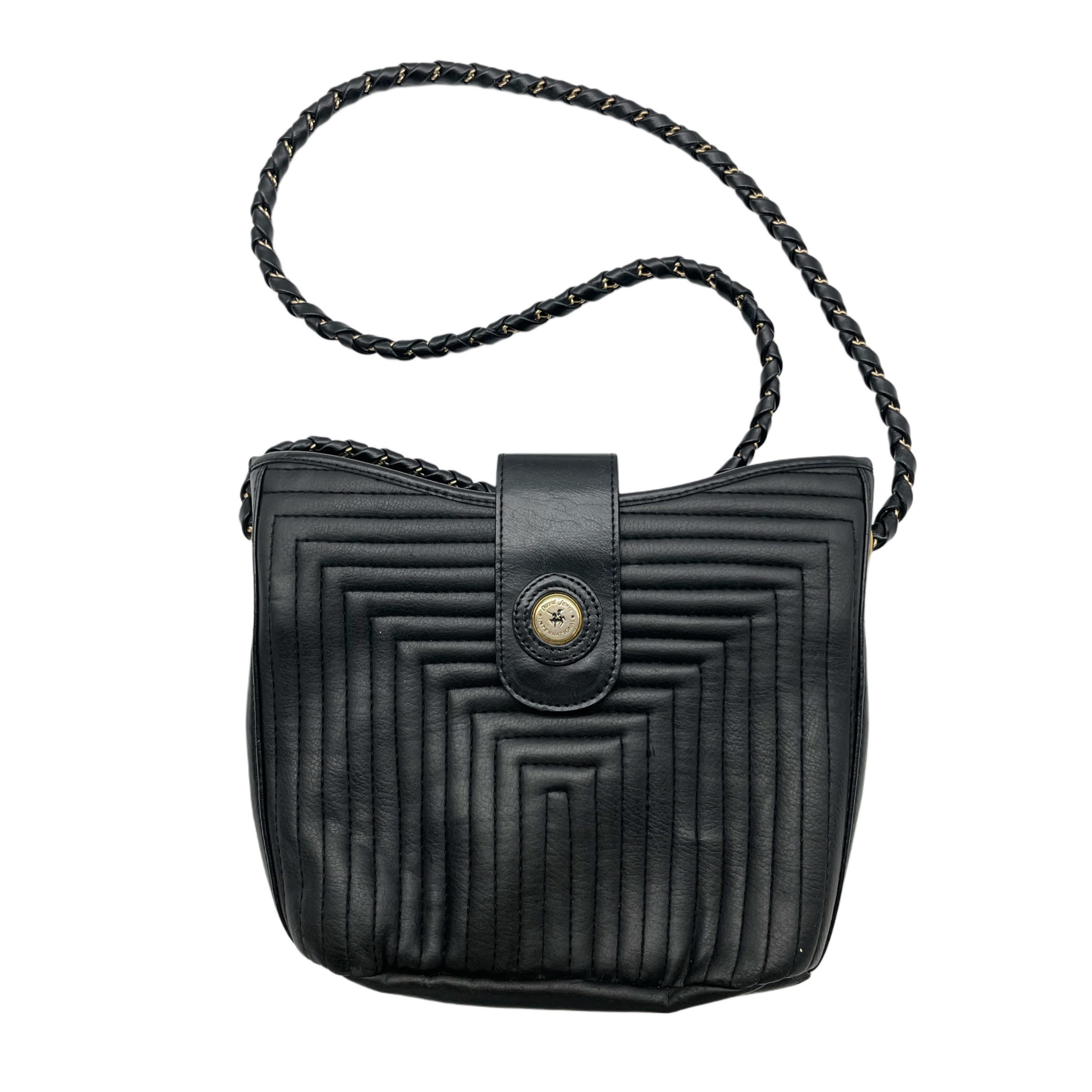 BLACK LEATHER VINTAGE CROSS BODY BAG BLACK LEATHER VINTAGE CROSS BODY BAG