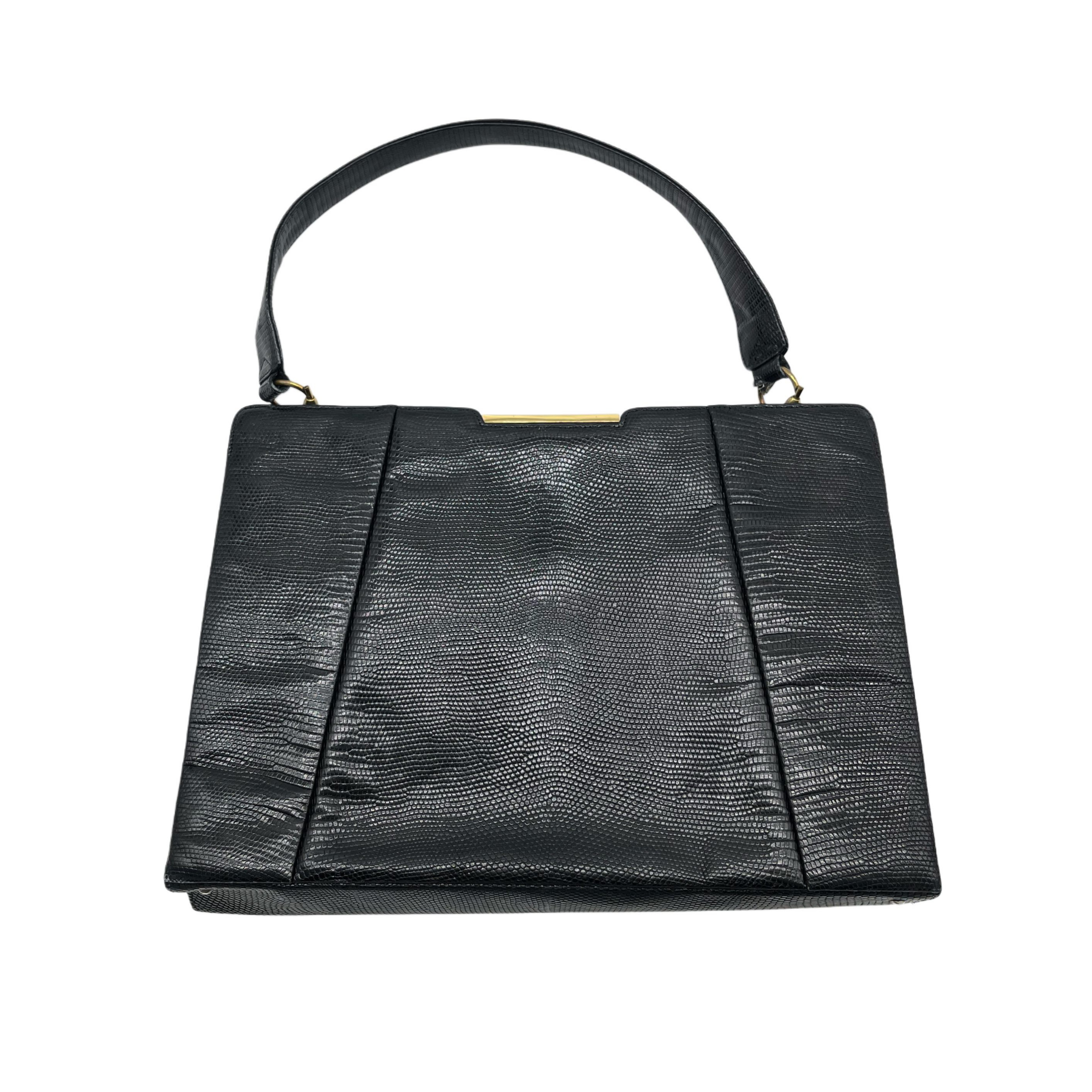 BLACK LEATHER HANDBAG BLACK LEATHER HANDBAG