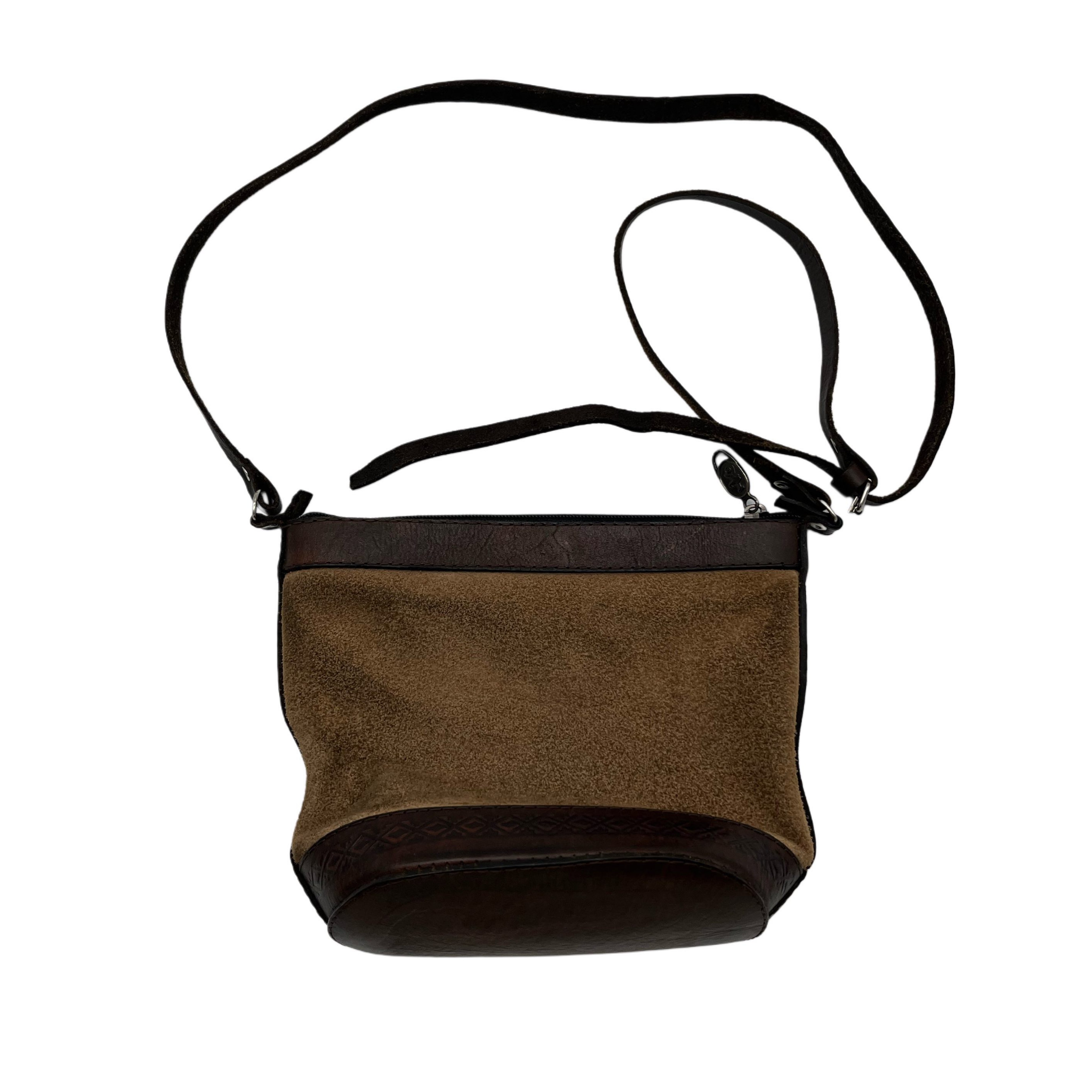BROWN LEATHER CROSS BODY BAG VINTAGE