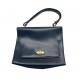 DARK BLUE LEATHER HANDBAG DARK BLUE LEATHER HANDBAG