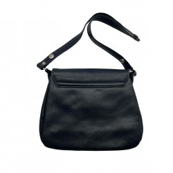BLACK LEATHER SHOULDER BAG