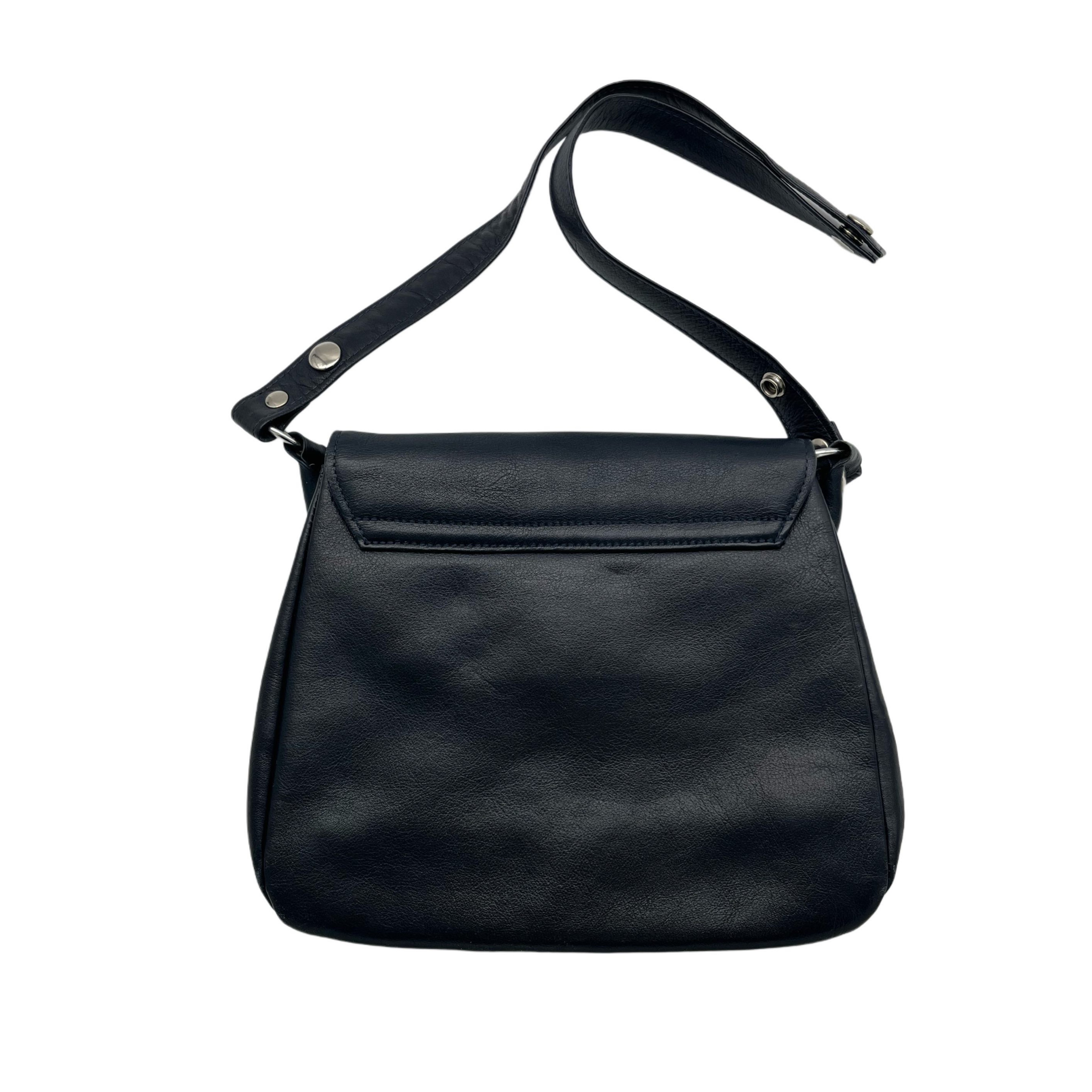 BLACK LEATHER SHOULDER BAG BLACK LEATHER SHOULDER BAG