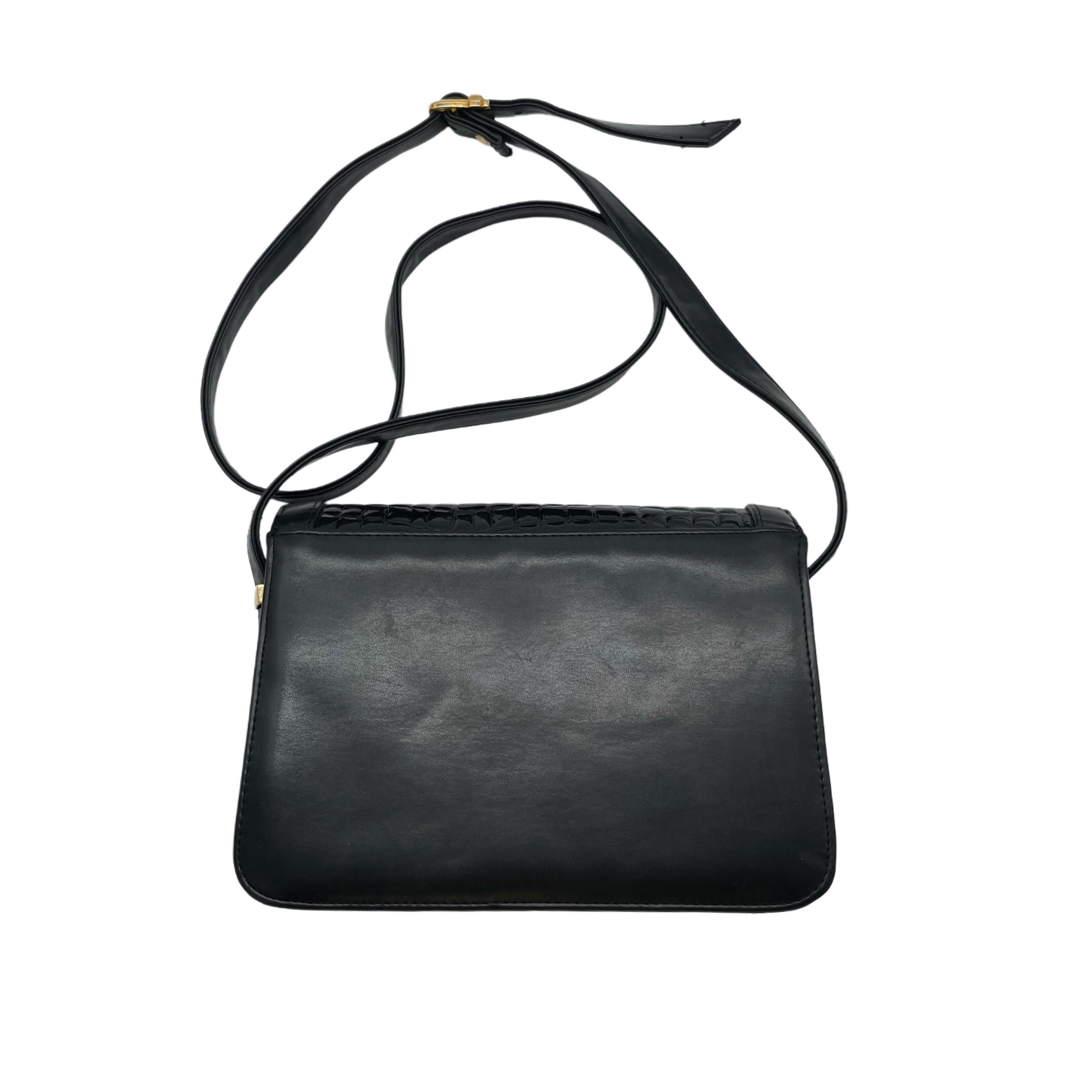 BLACK LEATHER CROSS BODY BAG BLACK LEATHER CROSS BODY BAG