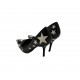 DOLCE AND GABBANA BLACK LEATHER STAR PUMPS DOLCE AND GABBANA BLACK LEATHER STAR PUMPS