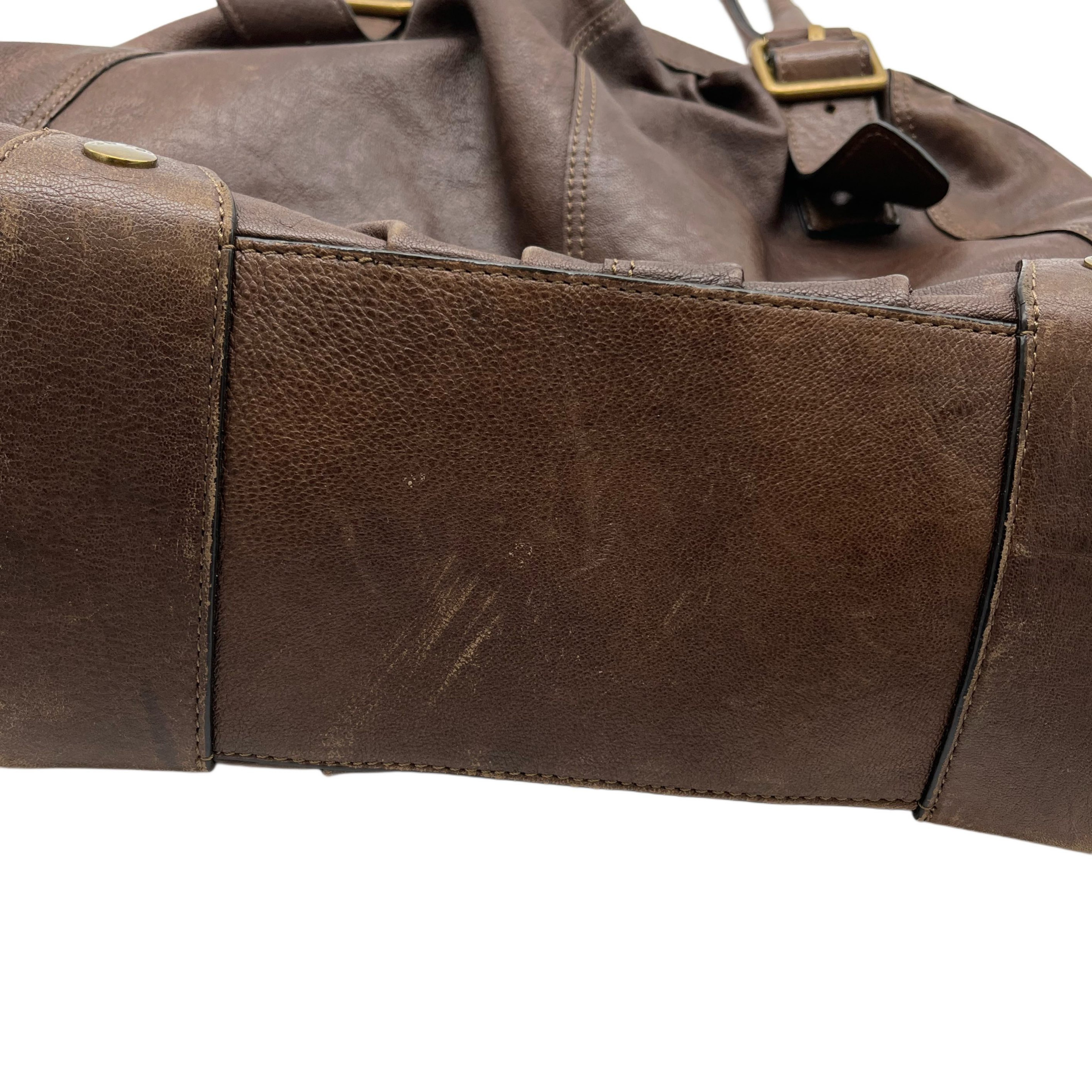 COFFEE BROWN LEATHER VINTAGE SHOULDER BAG COFFEE BROWN LEATHER VINTAGE SHOULDER BAG