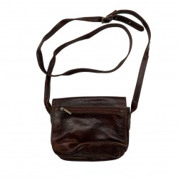 BROWN LEATHER CROSSBODY BAG
