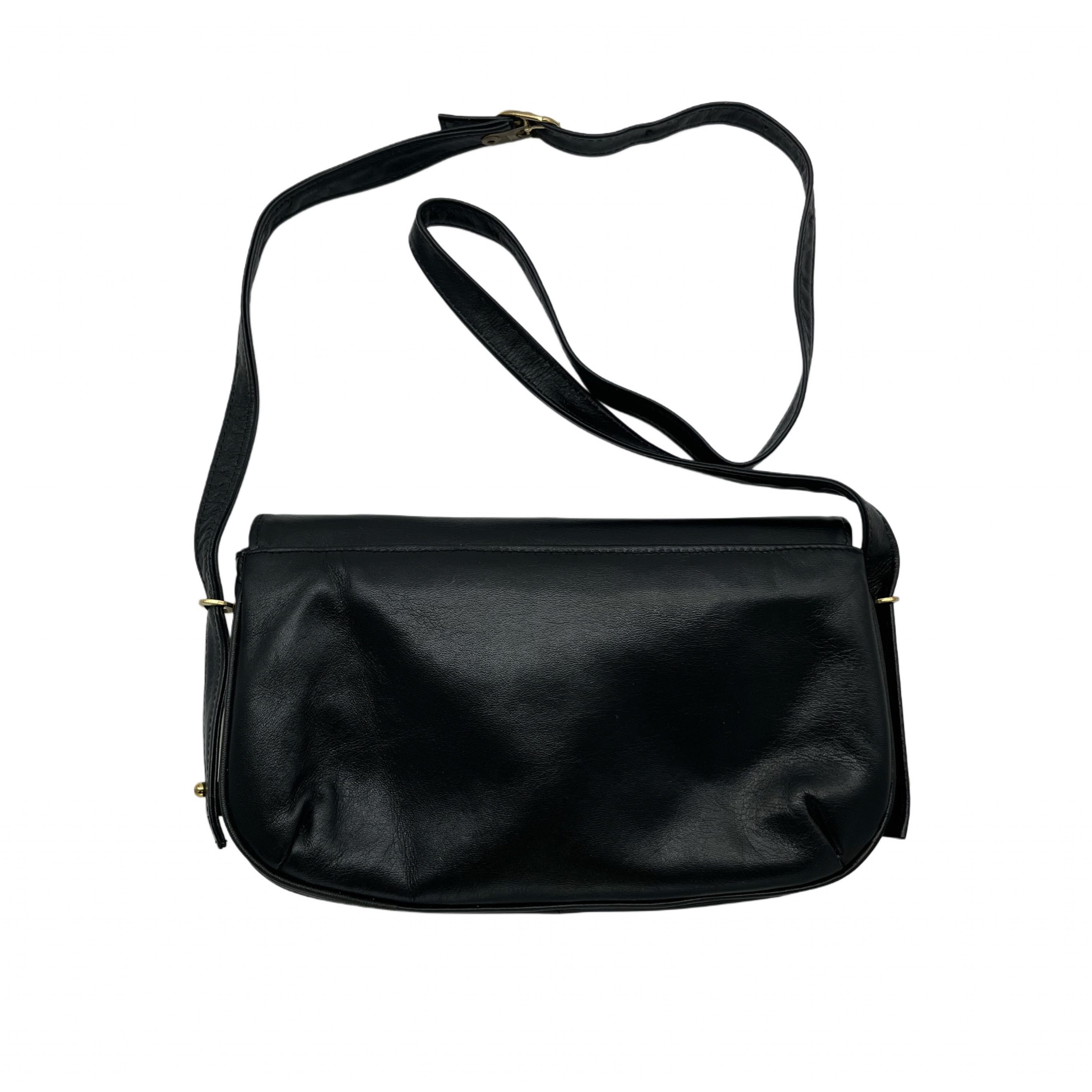 BLACK LEATHER CROSS BODY BAG BLACK LEATHER CROSS BODY BAG
