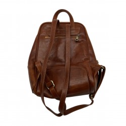 BROWN LEATHER VINTAGE BACKPACK