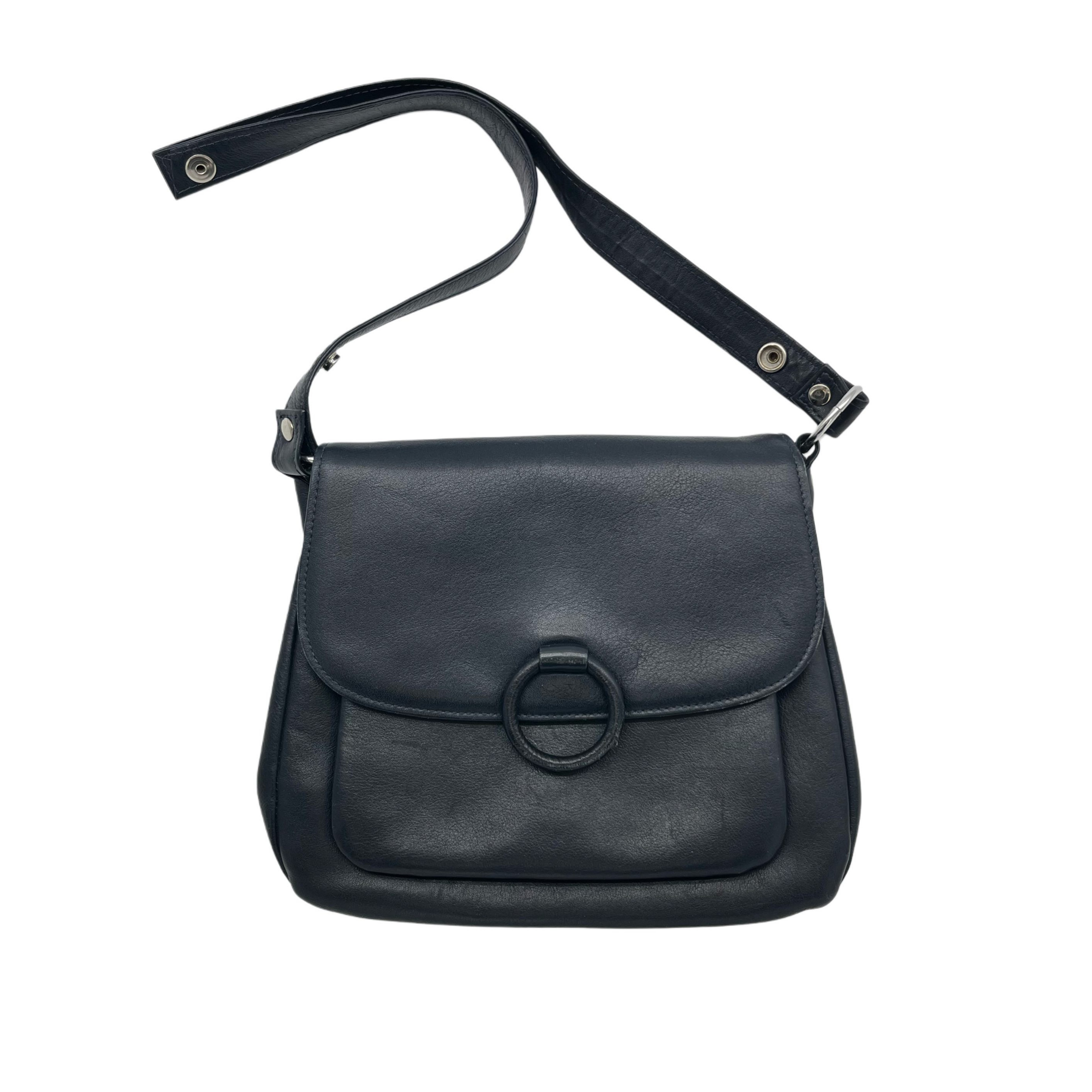 BLACK LEATHER SHOULDER BAG BLACK LEATHER SHOULDER BAG