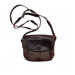 BROWN LEATHER CROSSBODY BAG
