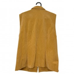 BROWN VINTAGE SLEEVELESS JACKET