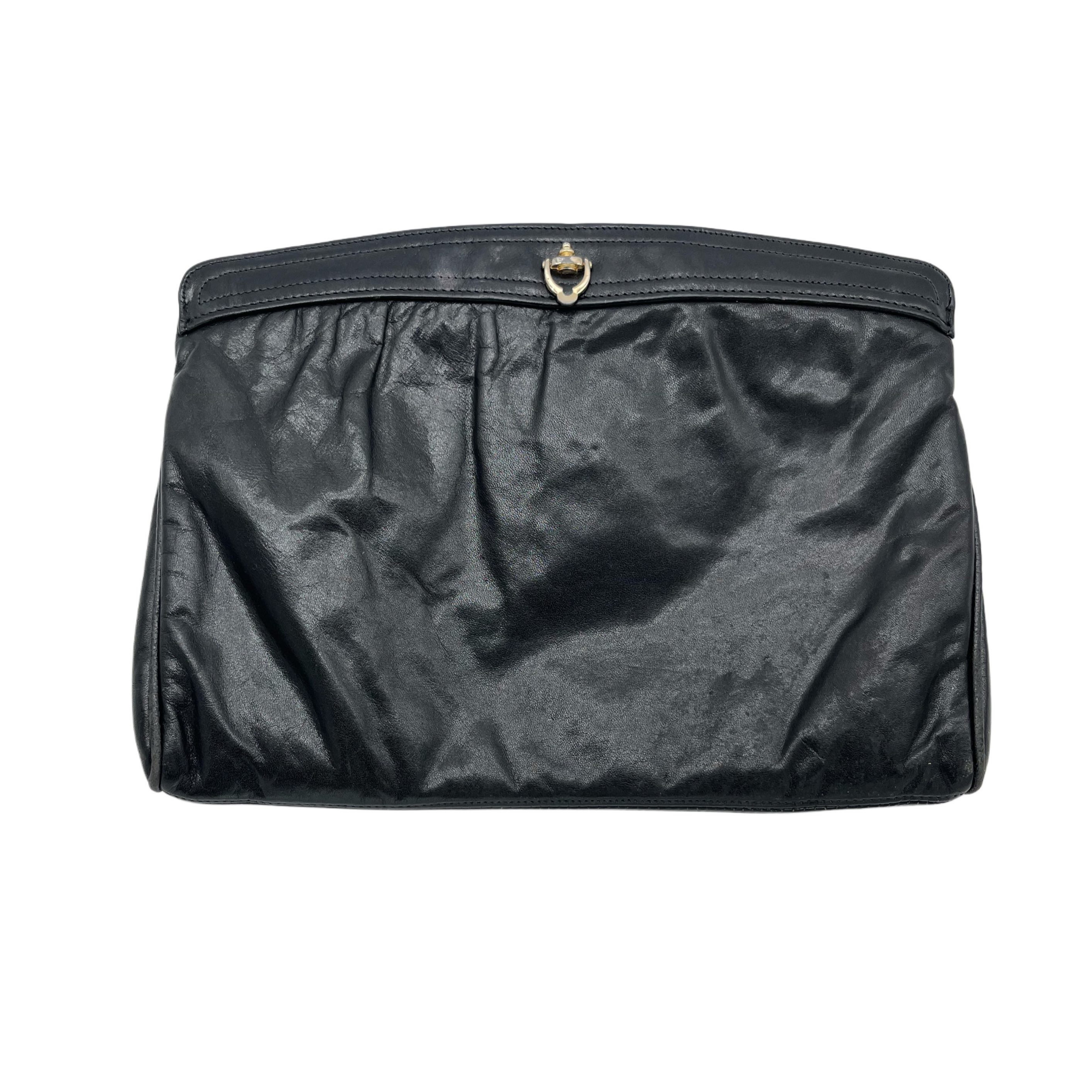 BLACK LEATHER CLUTCH BLACK LEATHER CLUTCH