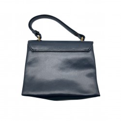 DARK BLUE LEATHER HANDBAG