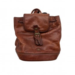 BROWN LEATHER BACKPACK