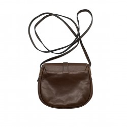 BROWN LEATHER CROSS BODY BAG