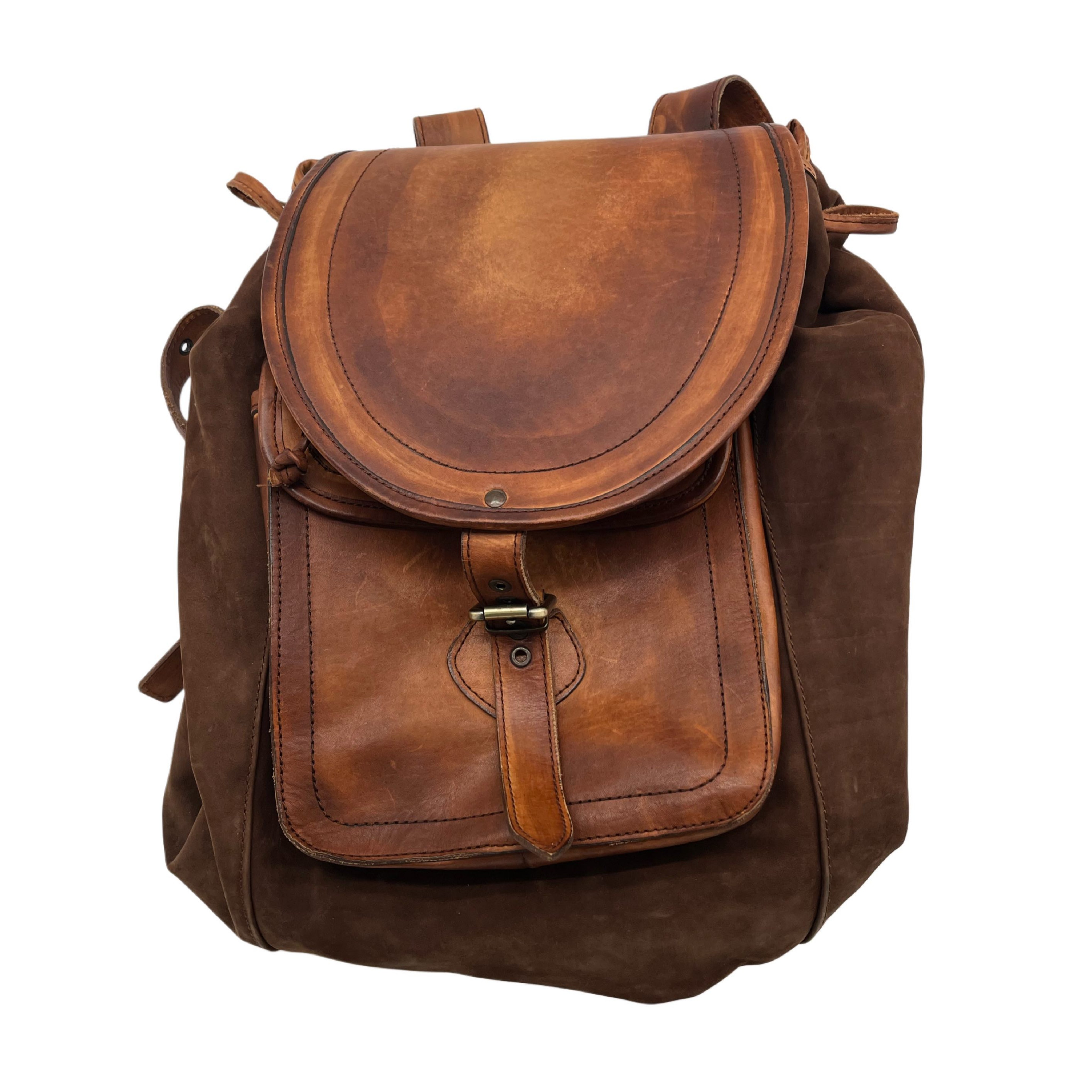 BROWN LEATHER VINTAGE BACKPACK BROWN LEATHER VINTAGE BACKPACK