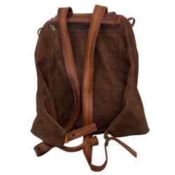 BROWN LEATHER VINTAGE BACKPACK