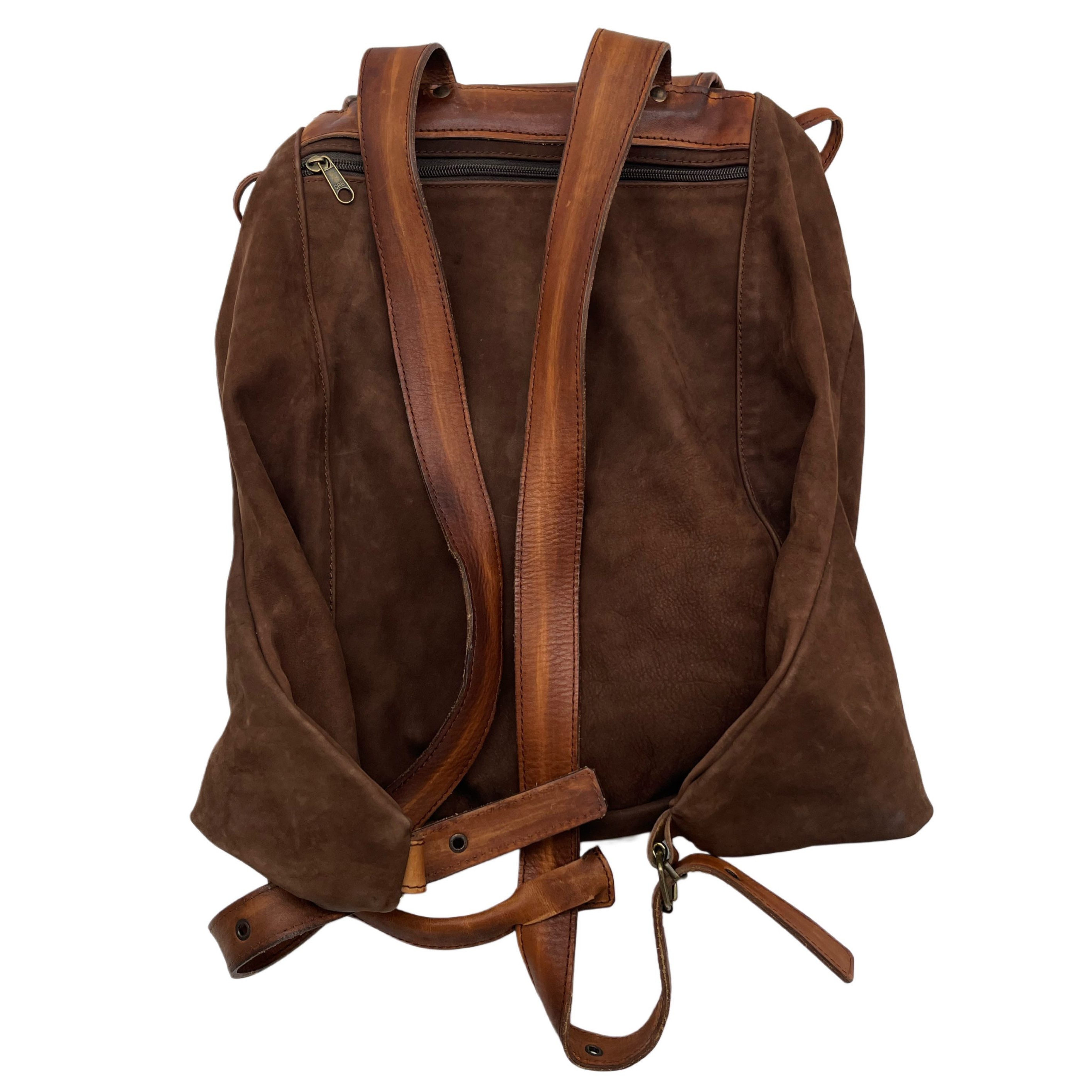 BROWN LEATHER VINTAGE BACKPACK BROWN LEATHER VINTAGE BACKPACK