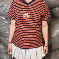 ADIDAS STRIPED T-SHIRT