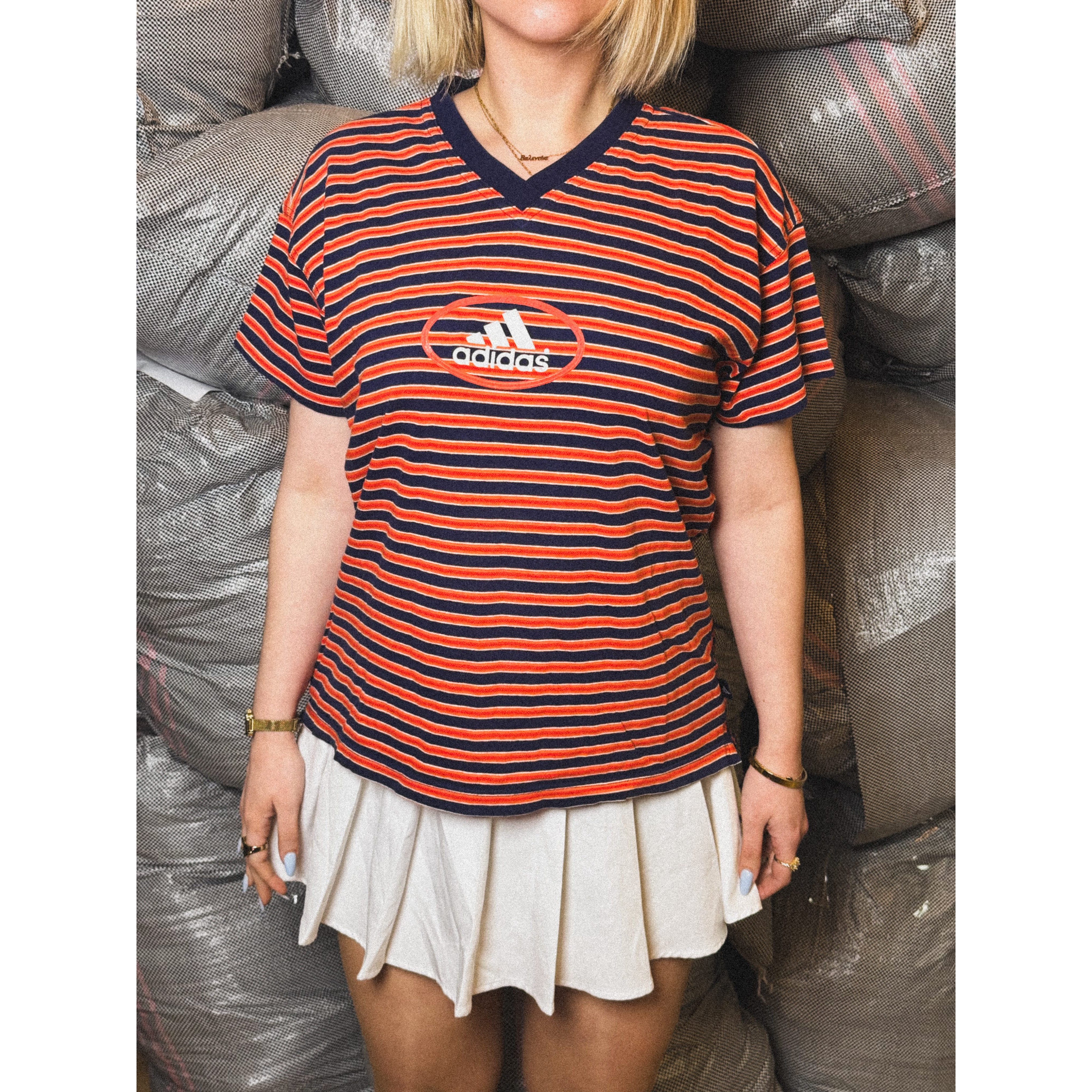 ADIDAS STRIPED T-SHIRT ADIDAS STRIPED T-SHIRT